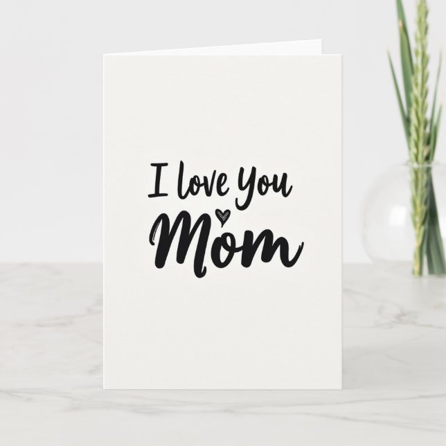 Sweet I Love You Mothers Day Heart Card (Front)