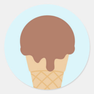 Sweet Ice Cream Cone Classic Round Sticker