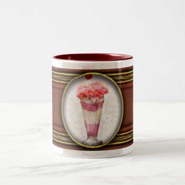 Sweet - Ice Cream - Ice Cream Float Two-Tone Coffee Mug (Center)