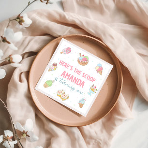 Sweet Ice Cream Parlor Birthday Napkins