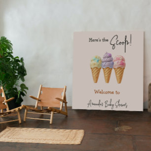 Sweet Ice Cream Summer Here Scoop Baby Shower Tapestry