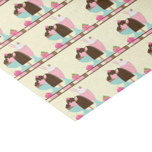 Sweet Ice Cream Treats Pattern Tissue Paper