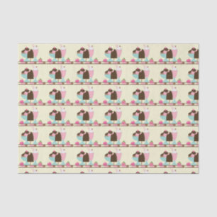 Sweet Ice Cream Treats Pattern Tissue Paper