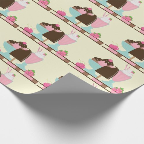 Sweet Ice Cream Treats Pattern Wrapping Paper