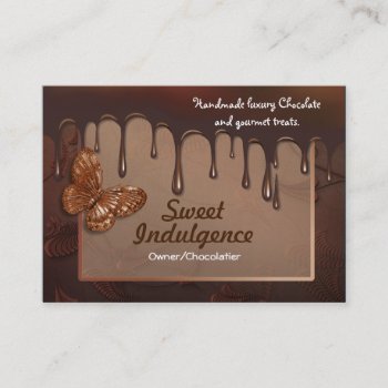 Sweet Indulgence Business Card For Chocolatiers by Spice at Zazzle