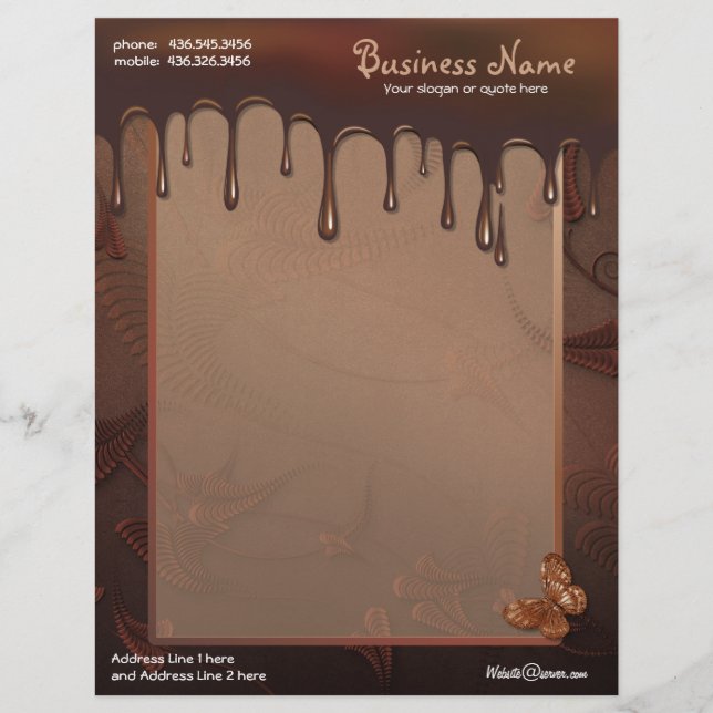 Sweet Indulgence Chocolate Letterhead (Front)