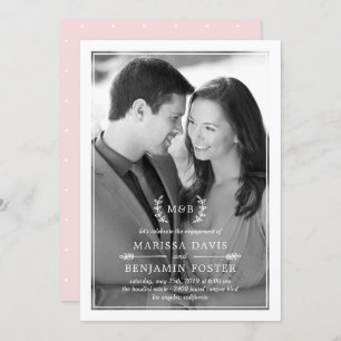 Sweet Initials EDITABLE COLOR Photo Invitation