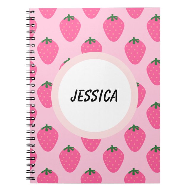 Sweet Inspiration : Personalized Strawberry Notebook (Front)