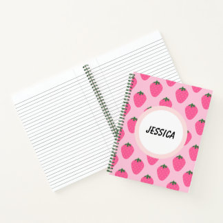 Sweet Inspiration : Personalized Strawberry Notebook