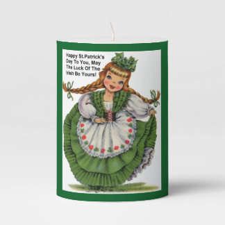 Sweet Irish Miss Pillar Candle