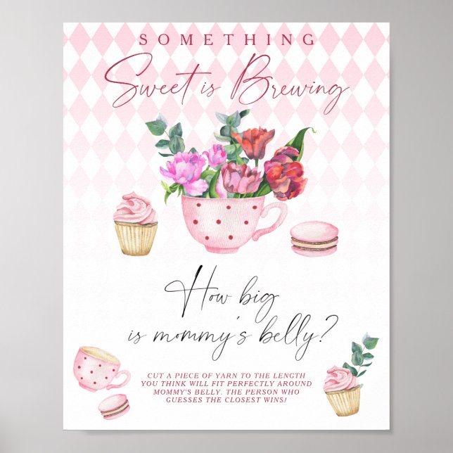 Sweet is brewing How big is mommy's belly game  Poster (Front)