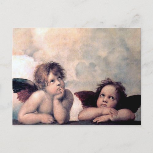 Sweet Italian Angels Renaissance Masterpiece Postcard