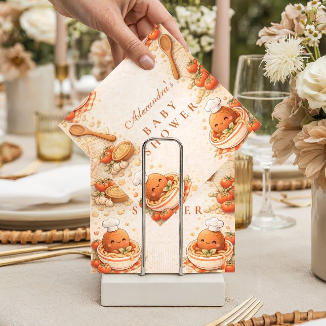 Sweet Italian Meatball Baby Shower Napkins (Creator Uploaded)