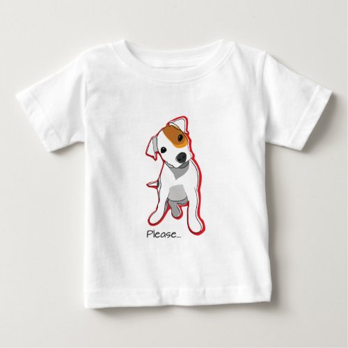 Sweet Jack Russell Puppie Please Baby T_Shirt