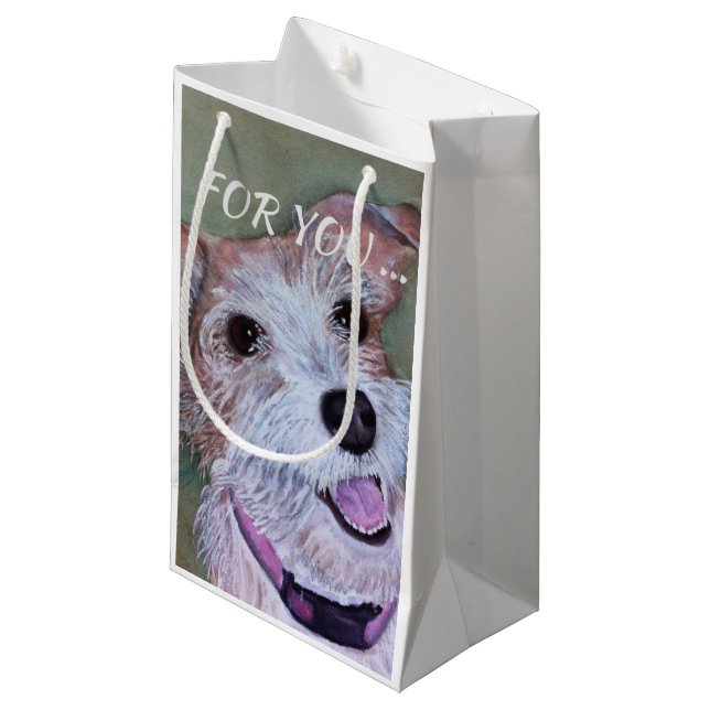SWEET JACK RUSSELL SMALL GIFT BAG (Front Angled)