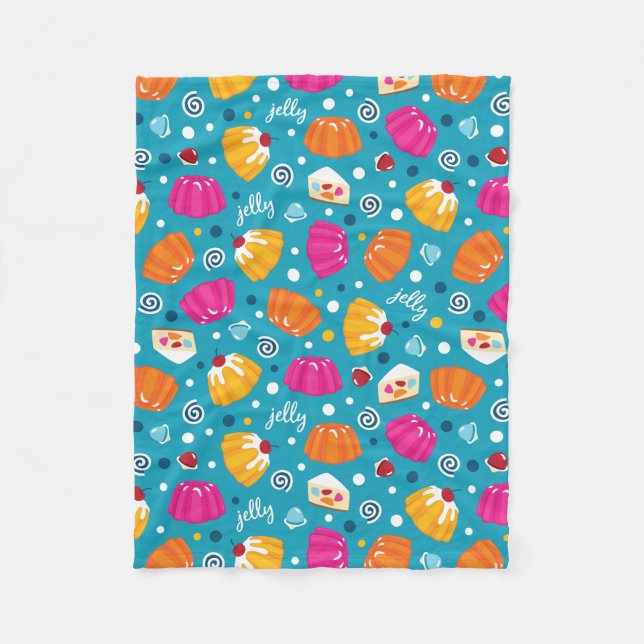 Sweet Jelly Pattern Fleece Blanket (Front)