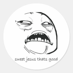 Sweet Jesus That's Good (text) Classic Round Sticker