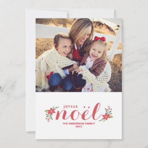 SWEET JOYEUX NOEL HOLIDAY PHOTO CARD