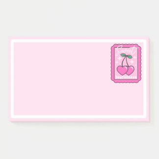 Sweet Joyfulness Cherry Hearts Stamp Post-it Notes