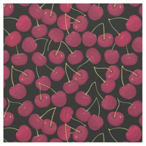 Sweet Juicy Cherries Pattern Fabric