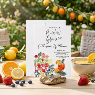Sweet & Juicy Fruit Party Bridal Shower Invitation