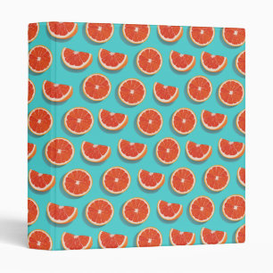 Sweet Juicy Orange Pattern 3 Ring Binder