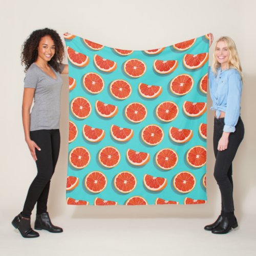 Sweet Juicy Orange Pattern Fleece Blanket