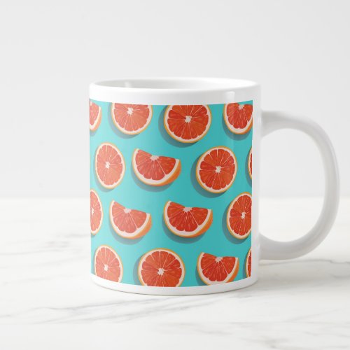 Sweet Juicy Orange Pattern Giant Coffee Mug