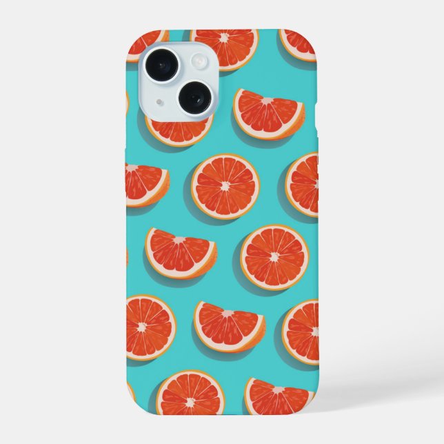 Sweet Juicy Orange Pattern Iphone Case (Back)