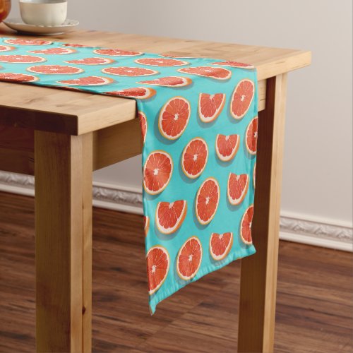 Sweet Juicy Orange Pattern Medium Table Runner