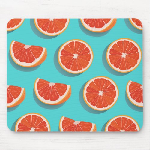 Sweet Juicy Orange Pattern Mouse Pad