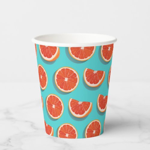 Sweet Juicy Orange Pattern Paper Cups