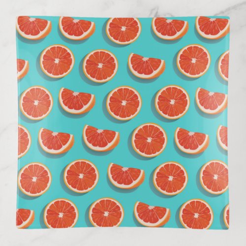 Sweet Juicy Orange Pattern Trinket Tray