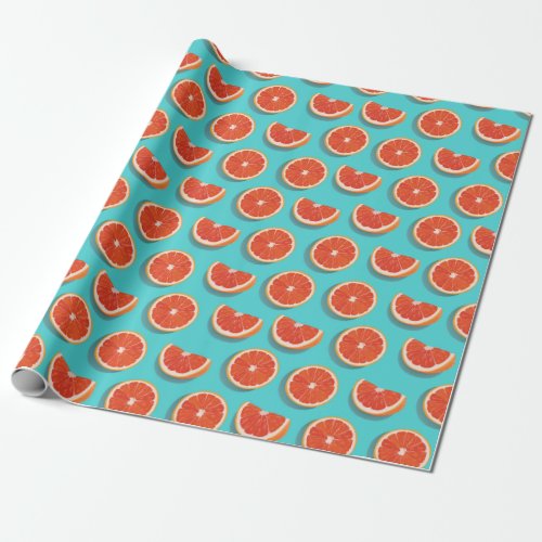 Sweet Juicy Orange Pattern Wrapping Paper