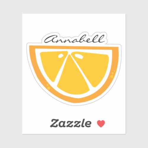 Sweet Juicy Orange Slice Illustration Sticker