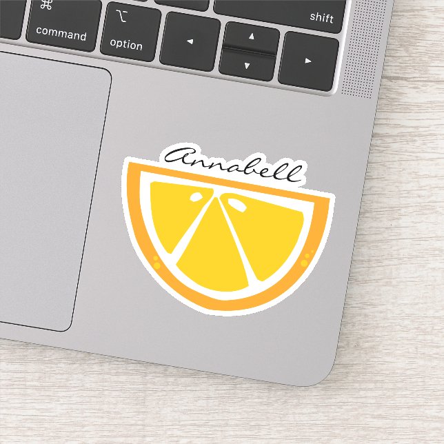 Sweet Juicy Orange Slice Illustration Sticker (Detail)