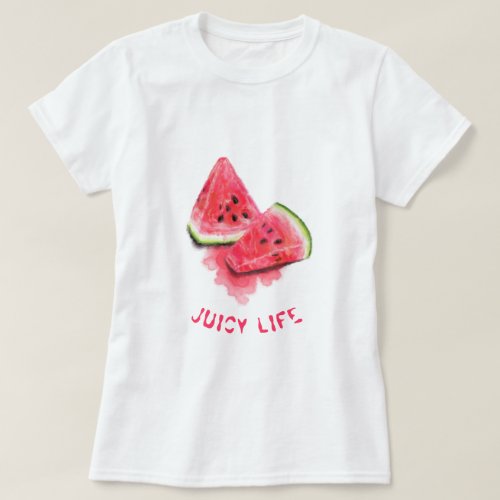 Sweet Juicy Watermelon Pieces Tasty  Add Your Text T_Shirt