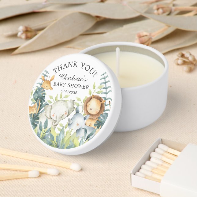 Sweet Jungle Animals  Mini Candle Favors (Insitu)