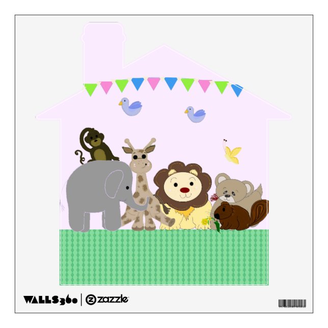 Sweet Jungle Animals Wall Decal (Front)