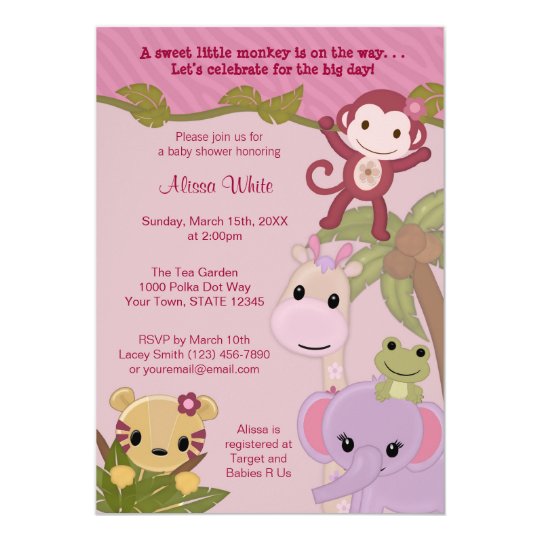 Sweet Jungle Babies Baby Shower Invitation safari Zazzle