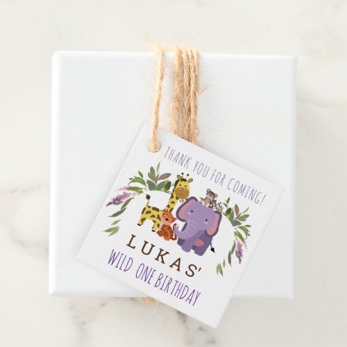 Sweet Jungle Safari Animal 1st Birthday  Favor Tags