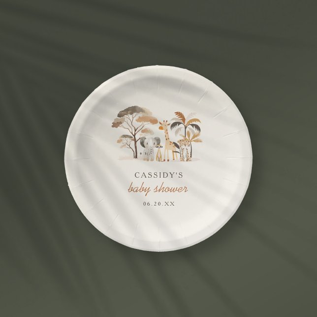 Sweet Jungle Safari Animals Boy Baby Shower  Paper Plates (Creator Uploaded)