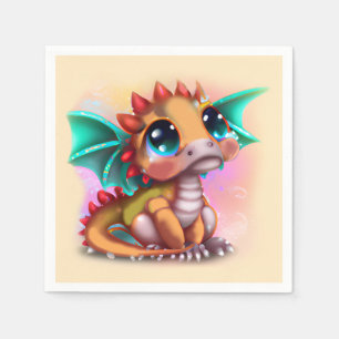 Sweet Kawaii Baby Dragon Napkins