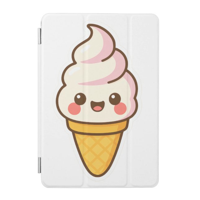 Sweet Kawaii Ice Cream iPad Mini Cover (Front)