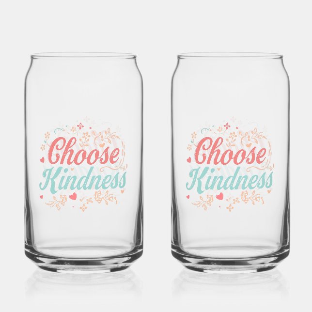 Sweet Kindness Matters Typography Can Glass (Front)