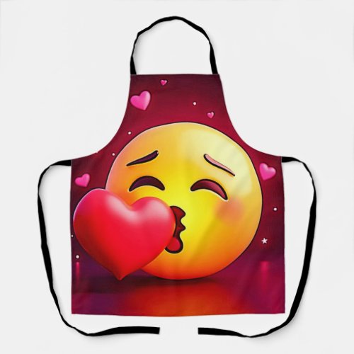 Sweet Kiss Heart Emoji Apron