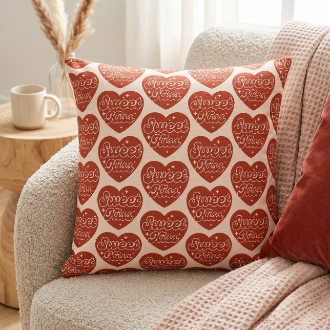 Sweet Kiss Throw Pillow (Creator Uploaded)