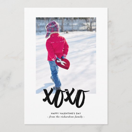 Sweet Kisses | Happy Valentine's Day with Photo Holiday Card