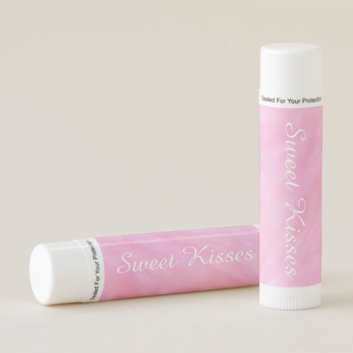 Sweet Kisses Pink Watercolor Lip Balms