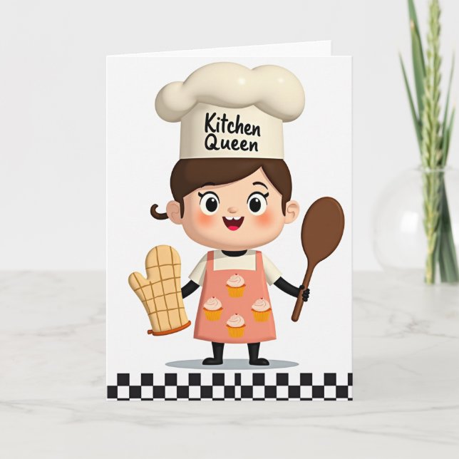 Sweet Kitchen Queen Mothers Day Card (Front)